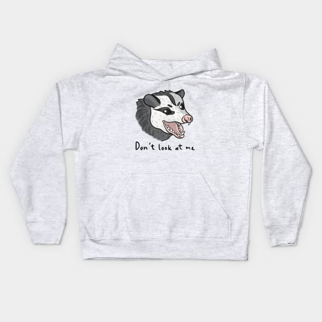 Don't Look at Me Kids Hoodie by Amyologist Draws